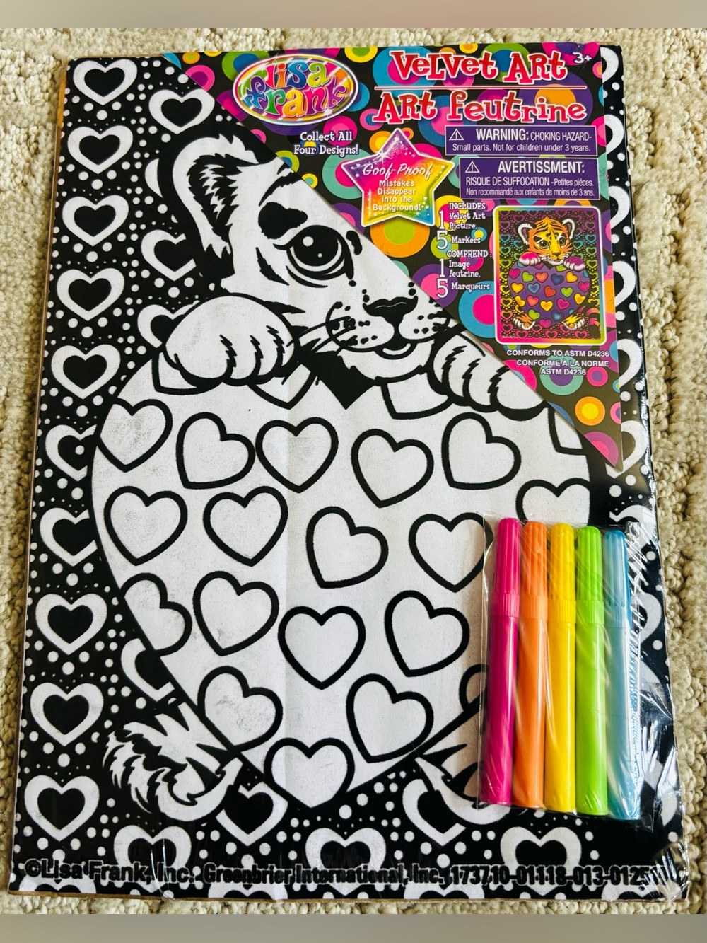 Lisa Frank Sealed Velvet Art Picture